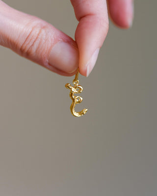 Initial Letter Charm Solid Gold