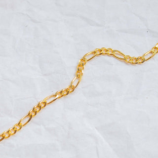 Figaro Chain Bracelet Gold Vermeil