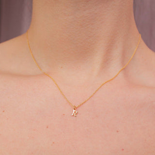 Tiny Letter Necklace Gold Vermeil picothestore