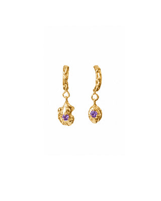 Melty Drop Hoops 14K Yellow Gold