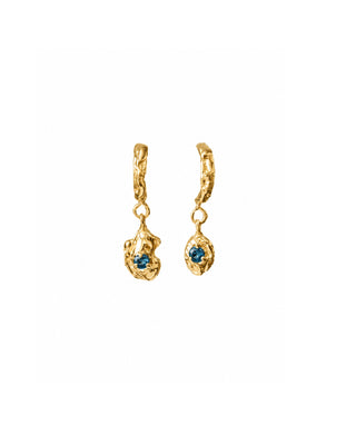 Melty Drop Hoops 14K Yellow Gold