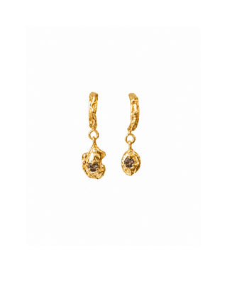 Melty Drop Hoops 14K Yellow Gold