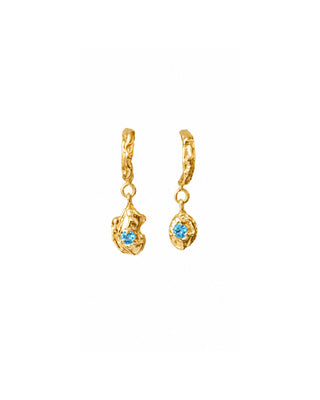Melty Drop Hoops 14K Yellow Gold