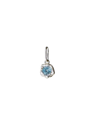 Melty Gemstone Charm Sterling Silver with Topaz