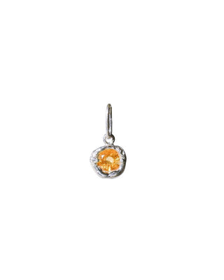 Melty Gemstone Charm Sterling Silver with Citrine