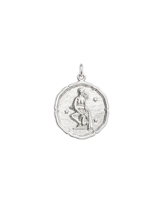 Astral Zodiac Coin Charm Sterling Silver