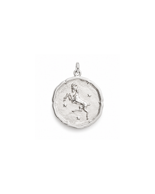 Astral Zodiac Coin Charm Sterling Silver