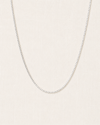 Box Chain Necklace Sterling Silver
