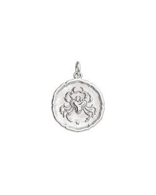 Astral Zodiac Coin Charm Sterling Silver