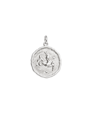 Astral Zodiac Coin Charm Sterling Silver