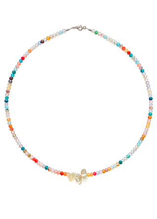 Agate Gemstone Necklace in Citron