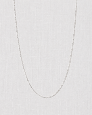 Classic Cable Chain Necklace Sterling Silver
