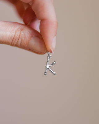 Initial Letter Charm Sterling Silver
