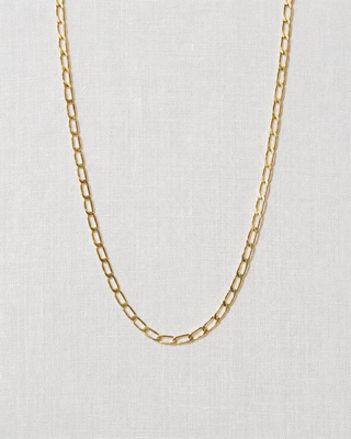 Flat Chain Necklace Gold Vermeil