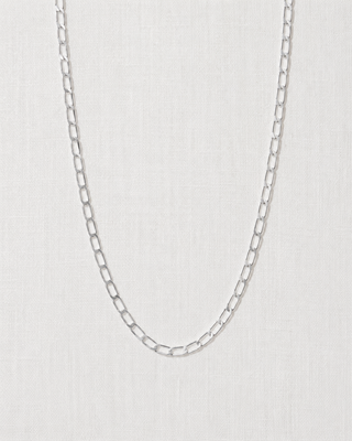 Flat Chain Necklace Sterling Silver