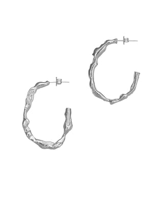 Float Hoop Earrings Sterling Silver