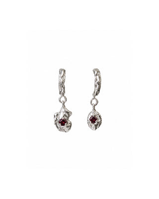 Melty Drop Hoops Sterling Silver