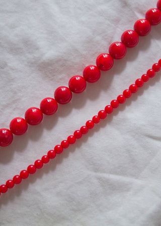 Coral Gemstone Necklace in Red