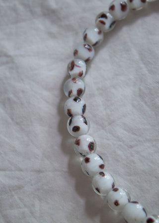 Coffee Glass Bead Necklace