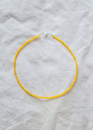 Agate Gemstone Necklace in Yellow