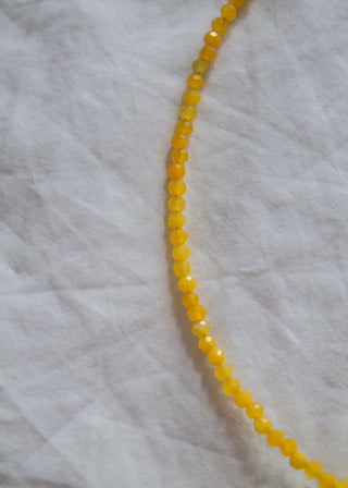 Agate Gemstone Necklace in Yellow