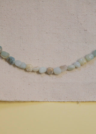 Pebble Agate Necklace in Aqua