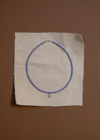 Glass Bead & Shell Charm Gemstone Necklace