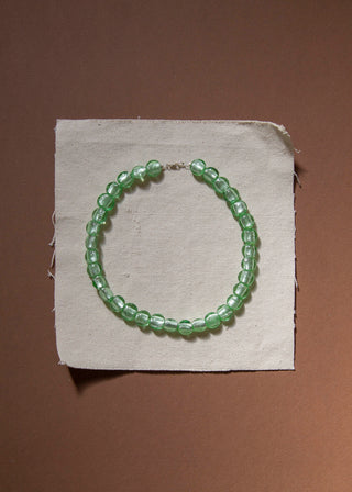 Glass Bead Necklace in Seafoam