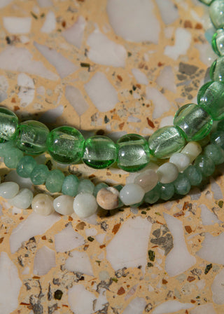 Pebble Agate Necklace in Aqua