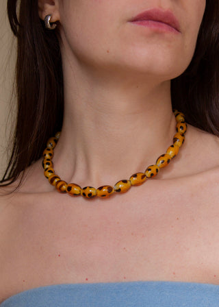 Leopard Gemstone Necklace