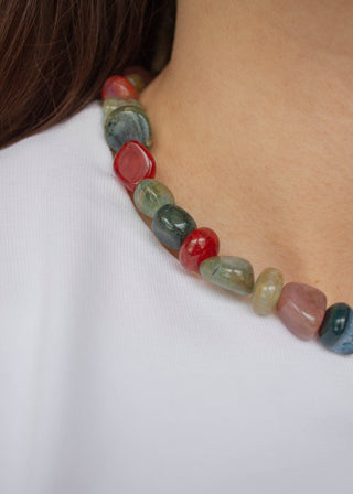 Aurora Agate Pebble Necklace