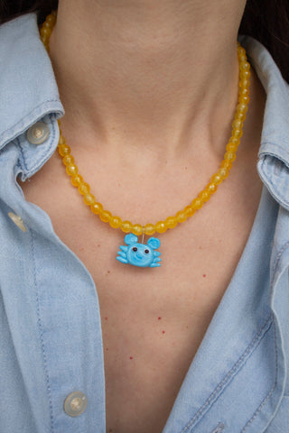 Blue Crab Necklace