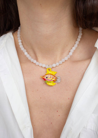 Fish Necklace in Yellow