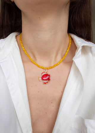 Fish Necklace in Red