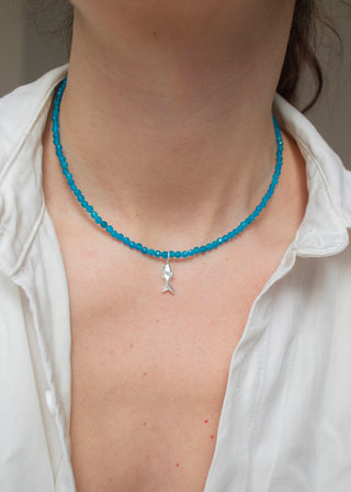 Zargana Gemstone Necklace in Ocean