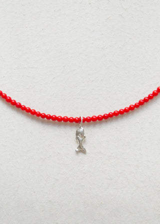 Zargana Gemstone Necklace in Coral