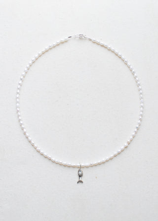 Zargana Gemstone Necklace in Freshwater Pearl