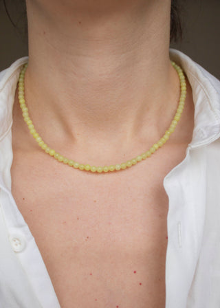 Lemonstone Gemstone Necklace in Lime