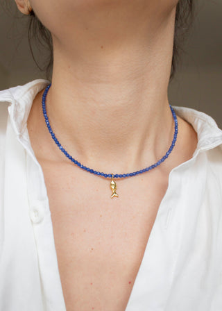 Zargana Gemstone Necklace in Deep Water