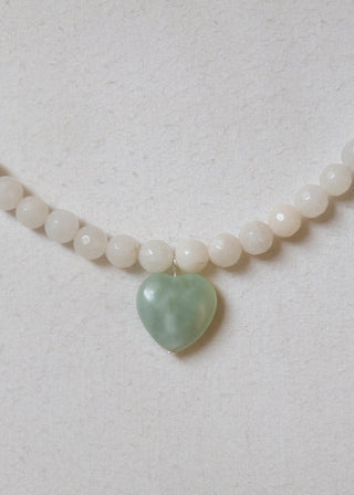 Jade Heart Gemstone Necklace