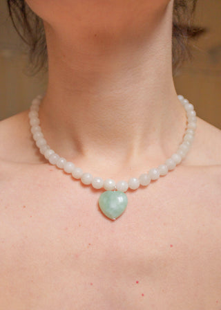 Jade Heart Gemstone Necklace