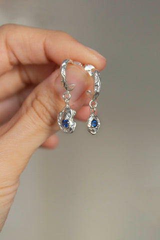 Melty Drop Hoops Sterling Silver