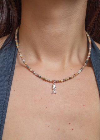 Zargana Gemstone Necklace in Sand
