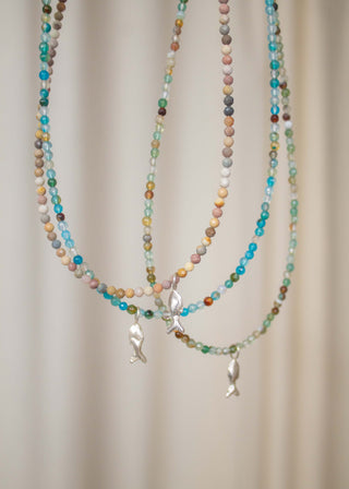 Zargana Gemstone Necklace in Sand