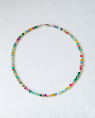 Agate Gemstone Necklace in Candy