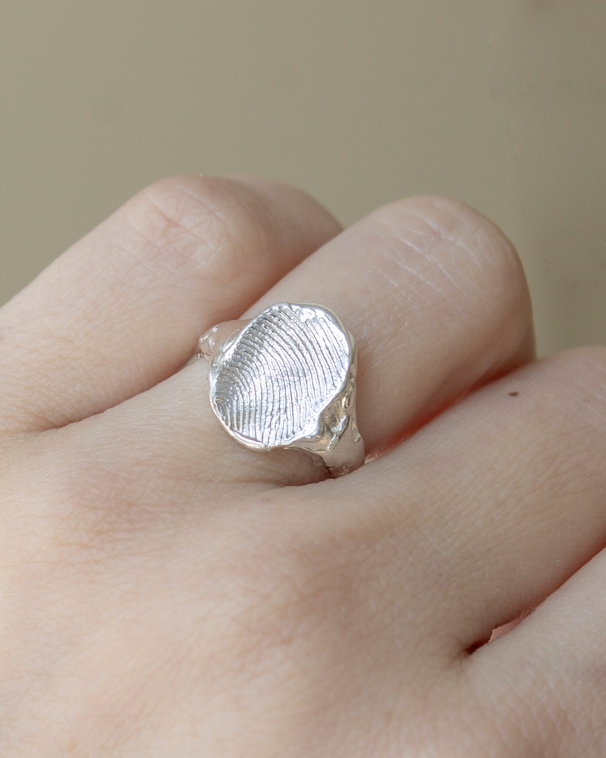 Fingerprint Pet Print Kit Oval Signet Ring – the store