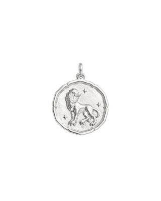 Astral Zodiac Coin Charm Sterling Silver