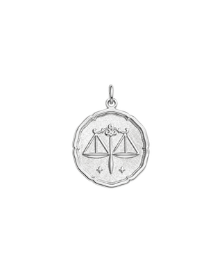 Astral Zodiac Coin Charm Sterling Silver