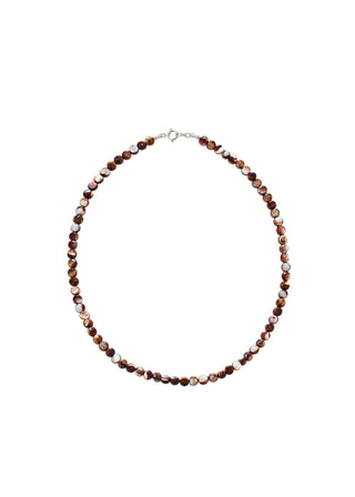 Mother of Pearl Gemstone Necklace in Coffee