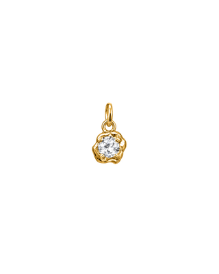 Melty Solitaire Charm 14K Yellow Gold